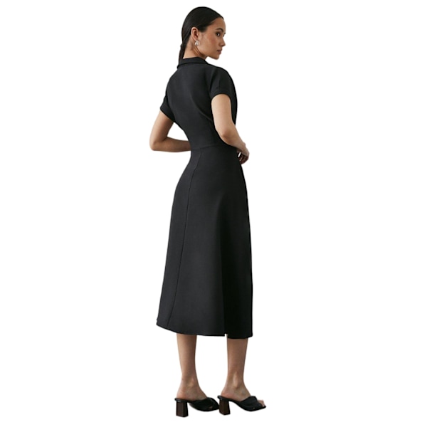 Principles Dam/Dam Front Tie Midi Klänning 12 UK Svart Black 12 UK