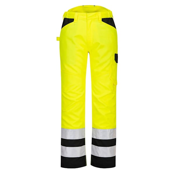Portwest PW2 Varselbyxor för män 46R Gul/Svart Yellow/Black 46R