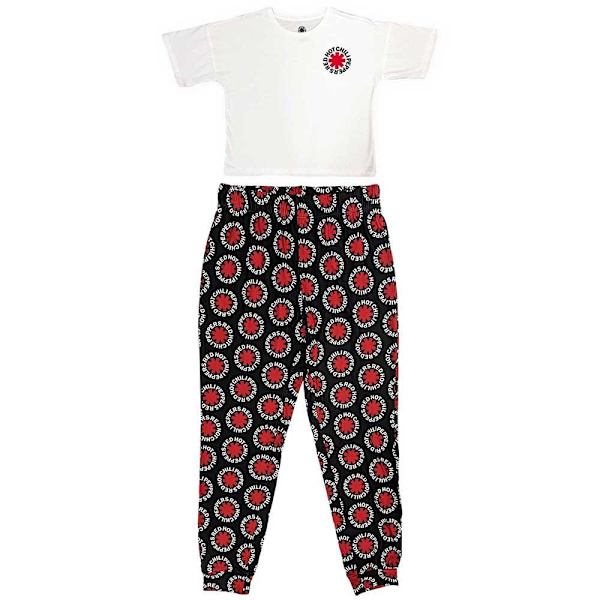 Red Hot Chilli Peppers Dam/Dam Classic Asterisk Pyjamas Set Black/White/Red XS