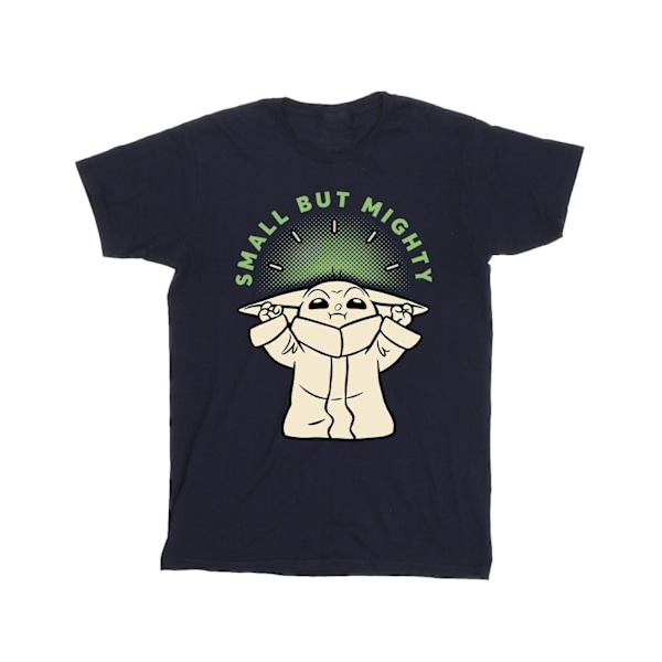 Star Wars The Mandalorian Small But Mighty Grogu T-shirt 3 för pojkar Navy Blue 3-4 Years