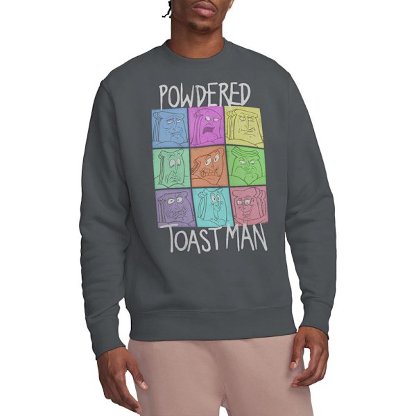 Ren & Stimpy Unisex Vuxen PTM Expressions Sweatshirt M Kolgrå Charcoal M