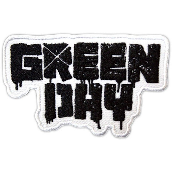 Green Day 21st Century Breakdown Vävd Logotyp Strykjärnslapp Storlek S Black/White One Size