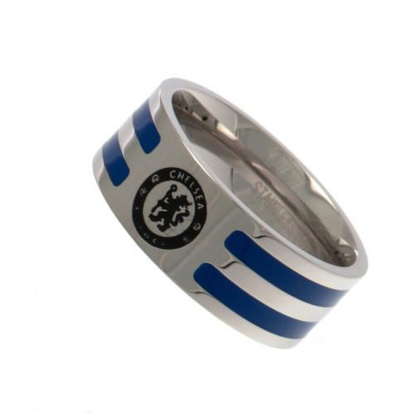 Chelsea FC Färg Stripe Ring Stor Silver/Blå Silver/Blue Large