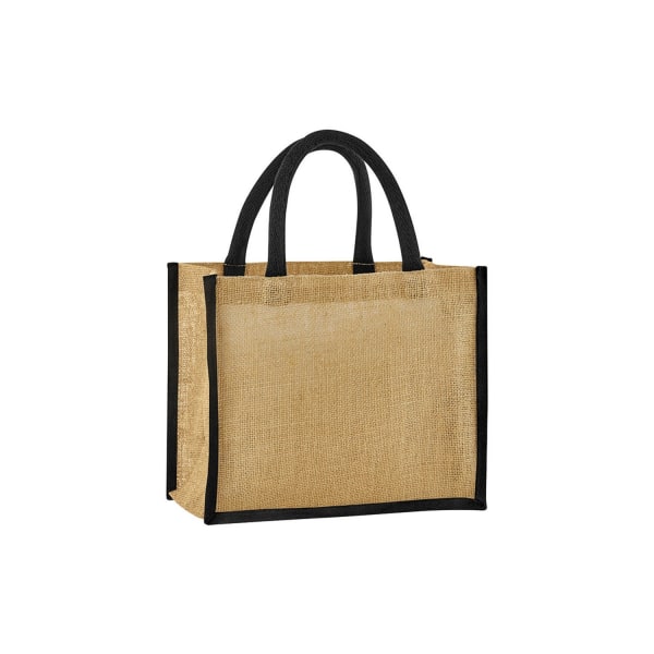 Westford Mill stärkt jute Midi tygväska One Size Natur/svart Natural/Black One Size