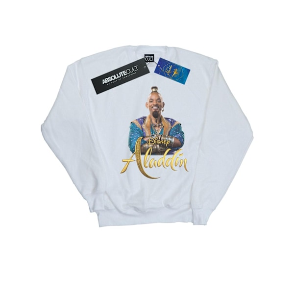 Disney Flickan Aladdin Film Genie Foto Sweatshirt 9-11 År Vit White 9-11 Years