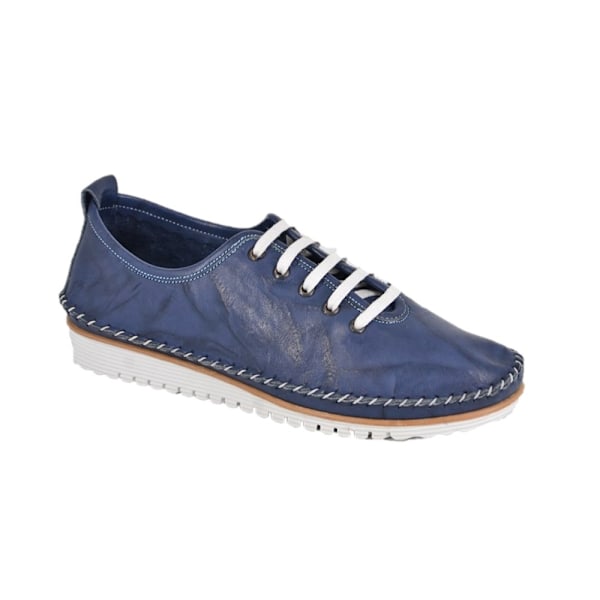 Mod Comfys Dam/Dam Flexi Softie Läder Sneakers 5 UK Marinblå Navy 5 UK