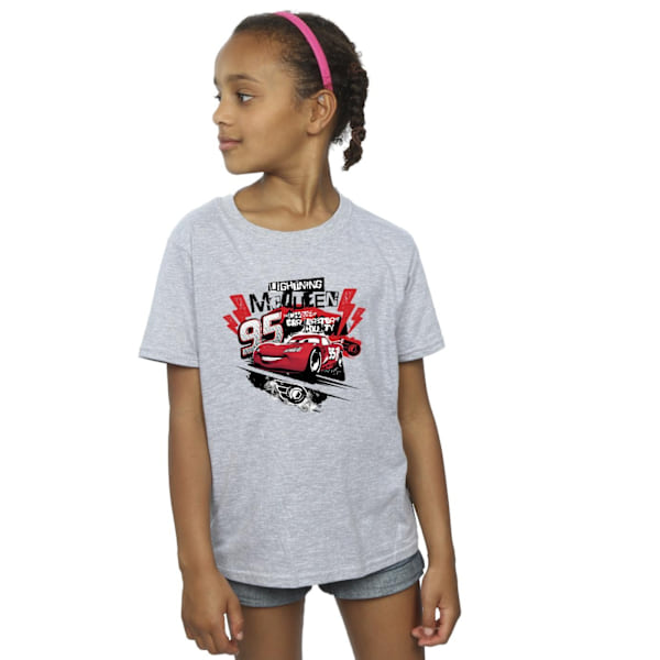 Disney Girls Cars Lightning McQueen Collage Bomull T-shirt 12-1 Sports Grey 12-13 Years