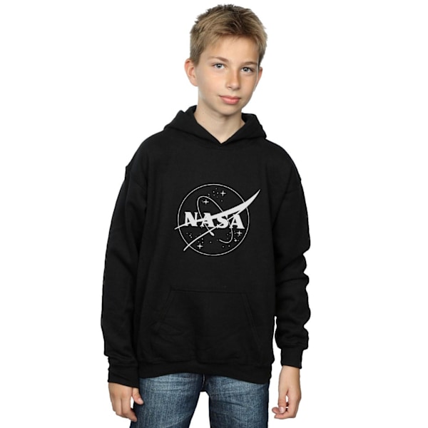 NASA Boys Classic Insignia Logo Monochrome Hoodie 9-11 år Bl Black 9-11 Years