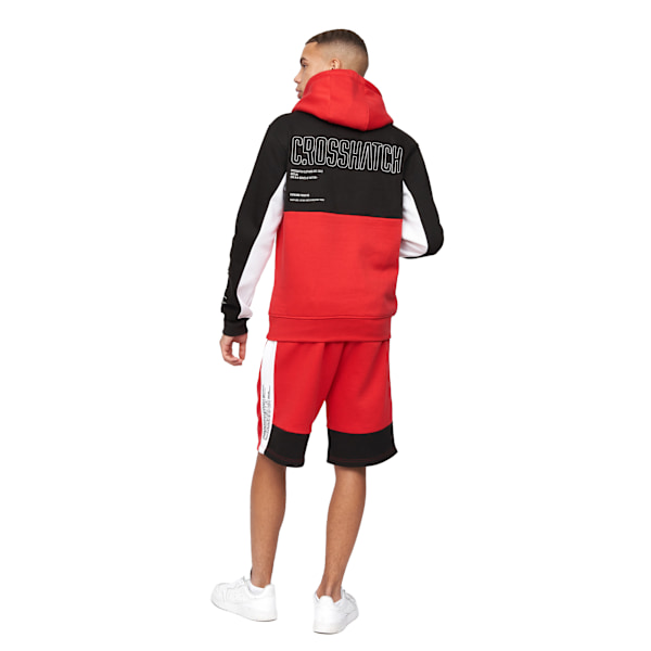 Crosshatch Herr Compounds Hoodie S Svart/Röd Black/Red S