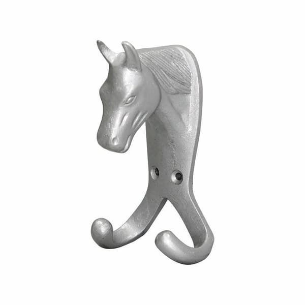 Perry Equestrian Hästhuvud Dubbel Stall-/Väggkrok En Storlek Silver Silver One Size