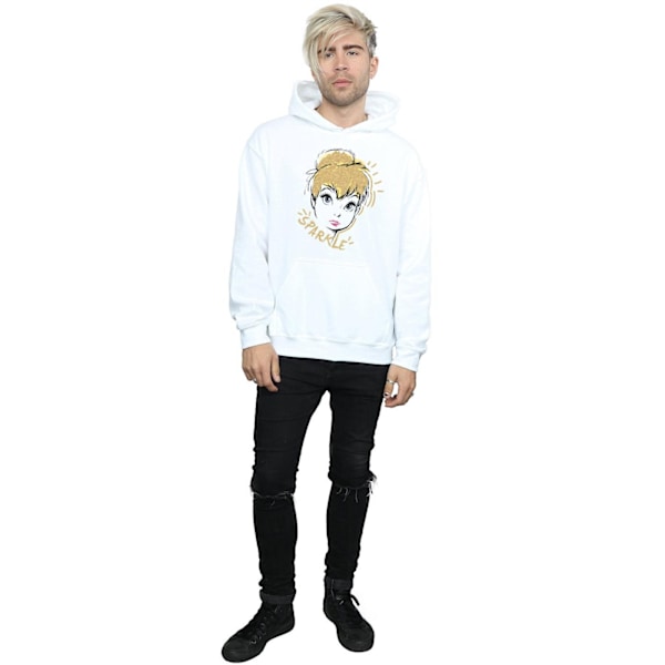 Disney Mens Tinkerbell Sparkle Hoodie S Vit White S