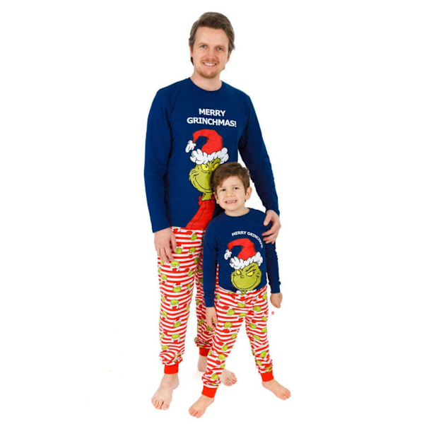 The Grinch herrpyjamas set L marinblå Navy L