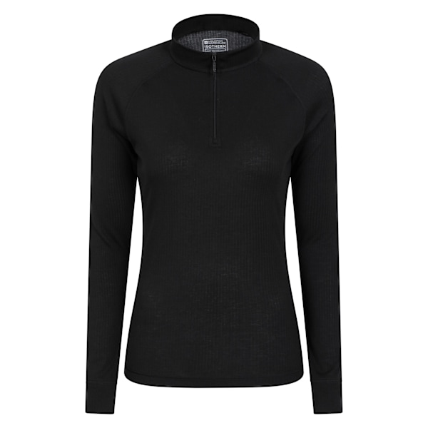 Mountain Warehouse Dam Talus Zip Neck Långärmad Termisk Topp för Kvinnor Black 6 UK