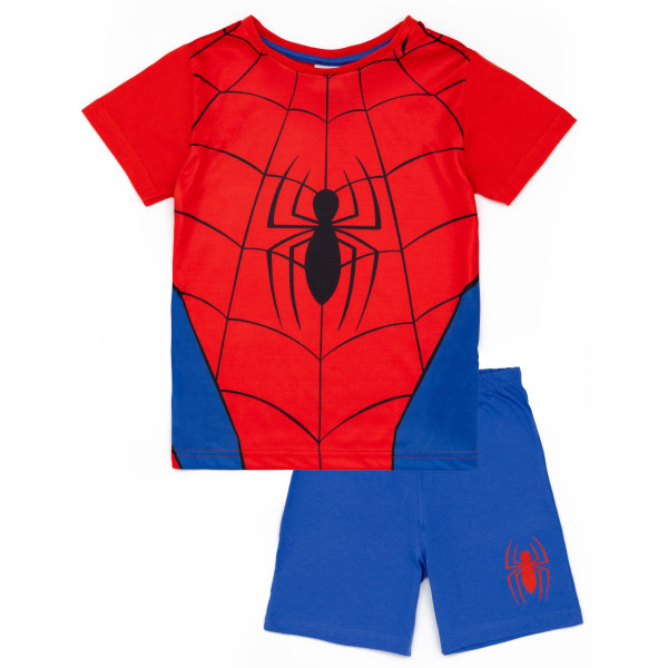 Spider-Man Boys Logo Kort Pyjamas Set 2-3 år Blå/Röd Blue/Red 2-3 Years
