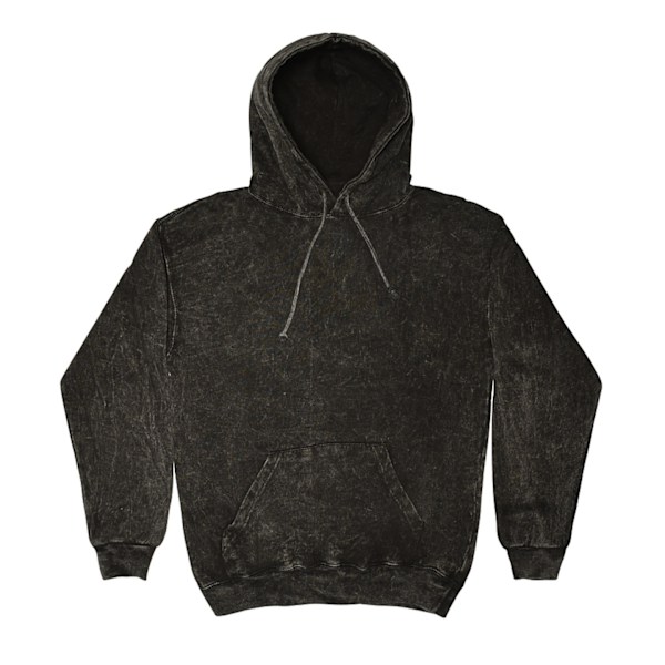 Colortone Unisex Regnbåge Tie Dye Pullover Hoodie 2XL Svart Black 2XL