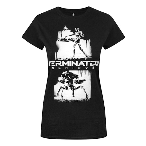 Terminator T-shirt för kvinnor/damer Genisys Graffiti 2XL Svart Black 2XL