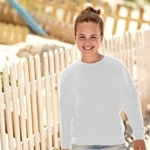 Fruit Of The Loom Kids Unisex Classic 80/20 Set-In Sweatshirt 1 White 12-13