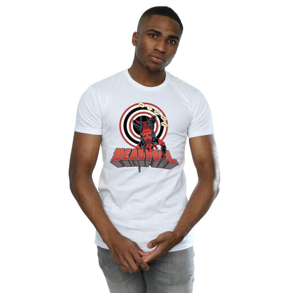 Marvel Herr Deadpool Upp och Ner T-Shirt M Vit White M