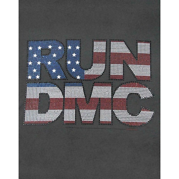 Amplified Womens/Ladies Run DMC USA Diamante T-Shirt XS Charcoa Charcoal XS