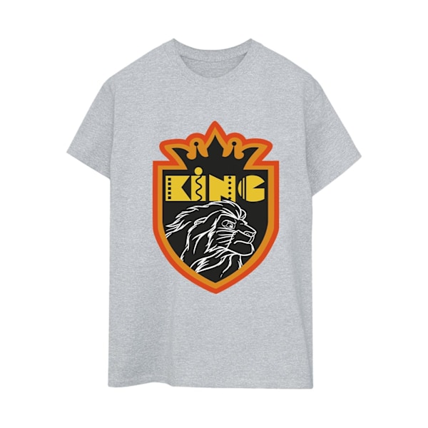 Disney Dam/Damer The Lion King Crest Bomull Boyfriend T-Shi Sports Grey 3XL