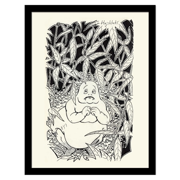 Piya Wannachaiwong Hajikkaki inramad poster 40cm x 30cm vit/svart White/Black 40cm x 30cm