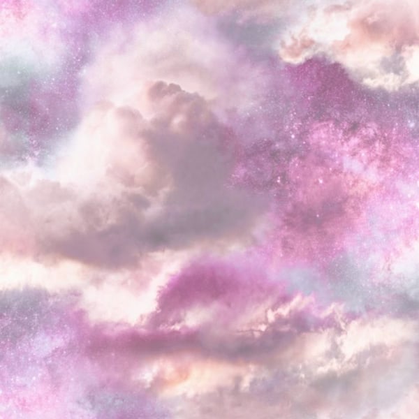 Arthouse Diamond Galaxy Clouds Wallpaper 32,1ft x 21in Lila/B Purple/Blush Pink 32.1ft x 21in