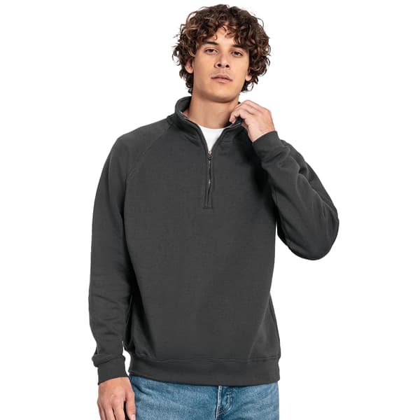 Fruit of the Loom Iconic Premium Half Zip-tröja för män M Ljusgrafit Light Graphite M