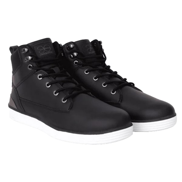 Crosshatch Staiger läder sneakers för män 9 UK svart Black 9 UK