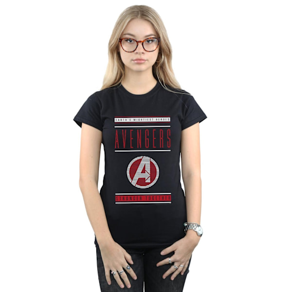 Marvel Womens/Ladies Avengers Endgame Stronger Together Bomull Black L