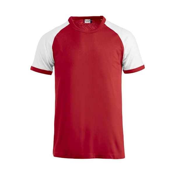 Clique Unisex Raglan T-shirt XXL Röd/Vit Red/White XXL