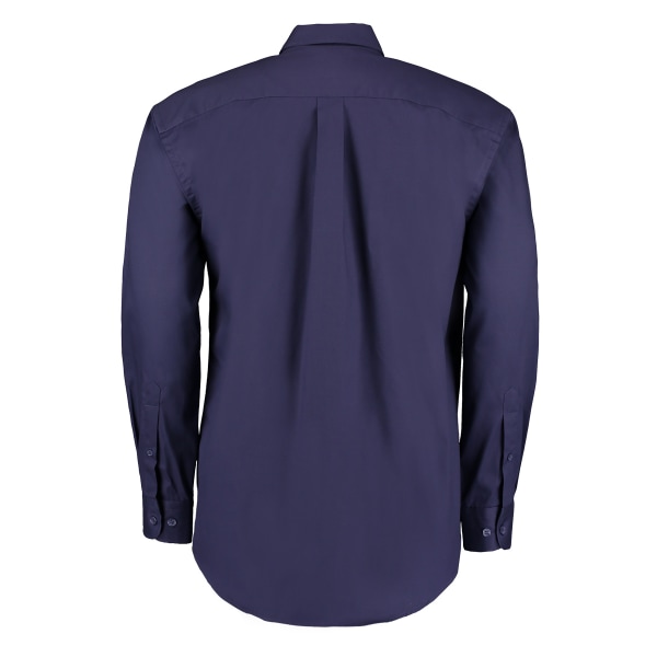 Kustom Kit Herr långärmad Corporate Oxford Shirt 15.5inch Mid Midnight Navy 15.5inch