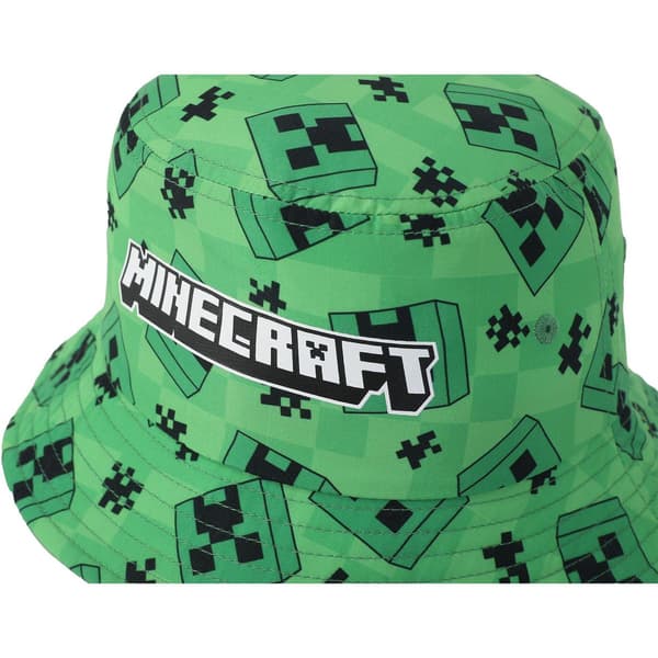 Minecraft Creeper Karaktär Solhatt En Storlek Grön Green One Size