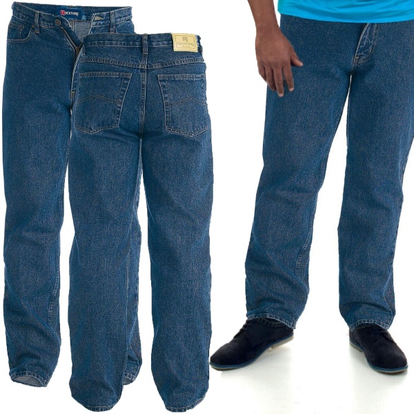 D555 Mens Rockford Kingsize Comfort Fit Jeans 60L Indigo Indigo 60L