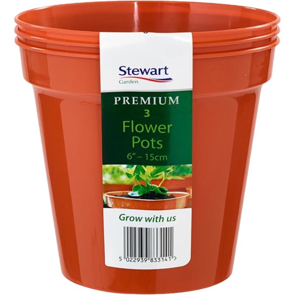 Stewart Premium blomkrukor (paket med 3) En one size brun Brown One Size