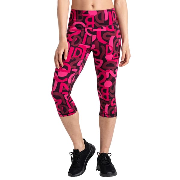 Dare 2B Dam Influential Graffiti 3/4 Leggings 16 UK P Pure Pink 16 UK