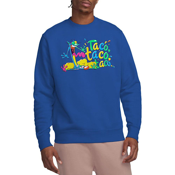 CatDog Unisex Vuxen Taco Taco Taco Tröja M Kungsblå Royal Blue M