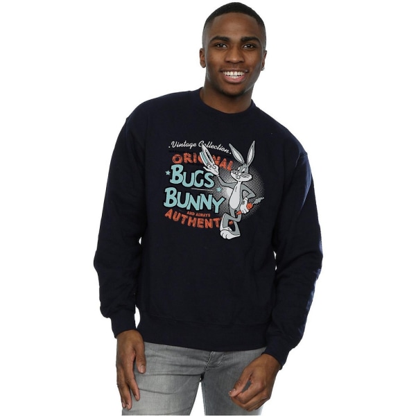 Looney Tunes Unisex Vuxen Bugs Bunny Vintage Sweatshirt 3XL Nav Navy Blue 3XL