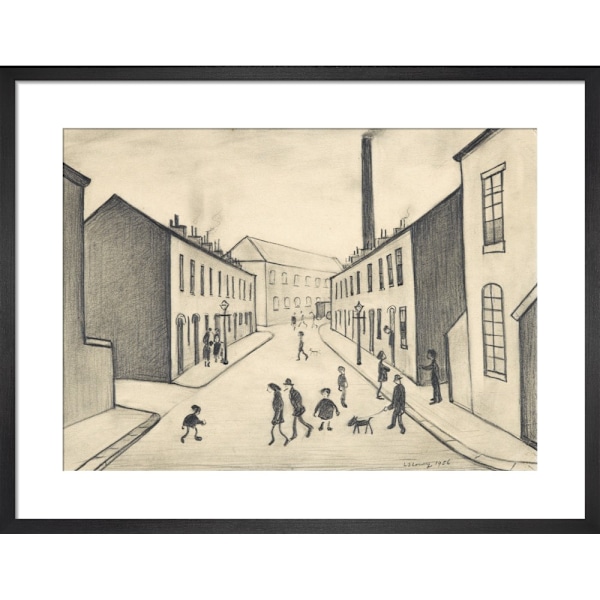 L.S. Lowry North James Henry Street Salford 1956 Tryck 30cm x 4 Grey 30cm x 40cm