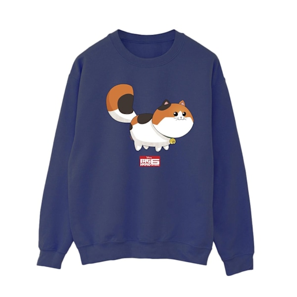 Disney Dam/Kvinnor Big Hero 6 Baymax Kitten Pose Sweatshirt M Navy Blue M