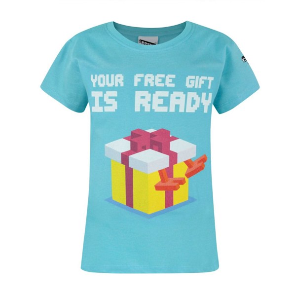 Crossy Road Barn/Flickor Officiell Present Kortärmad T-shirt Solid Blue Years (5/6)