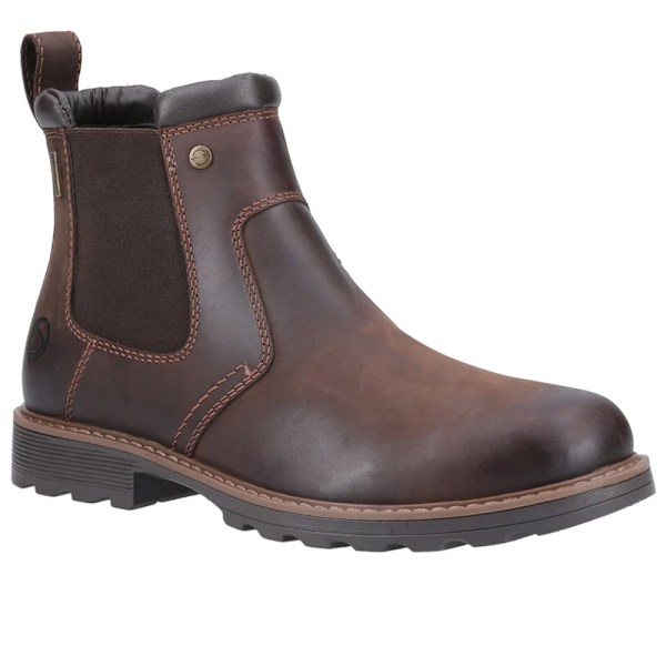 Cotswold Leafield Chelsea Boots i Läder för Herr, Storlek 7 UK, Brun Brown 7 UK