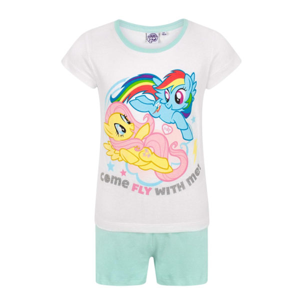 My Little Pony Girls Come Fly With Me Kort Pyjamas Set 2 År White 2 Years