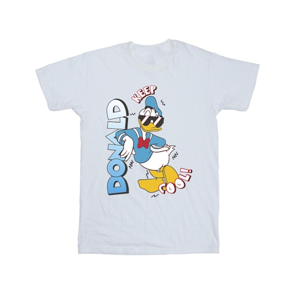 Disney Girls Donald Duck Cool Cotton T-Shirt 3-4 år Vit White 3-4 Years