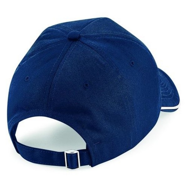 Beechfield Adults Unisex Authentic 5 Panel Piped Peak Cap One S French Navy/White One Size
