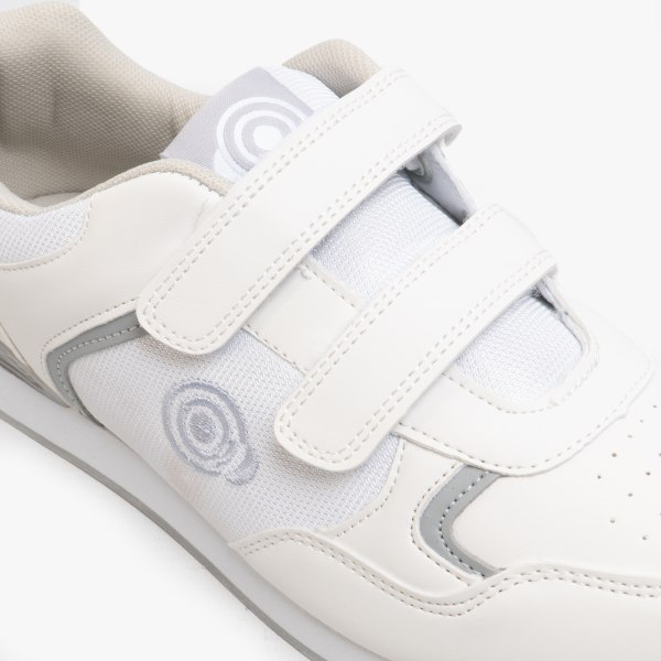 Dek Drive Touch Fastening Trainer-Style Lawn Bowling Shoes för män White/Grey 9 UK