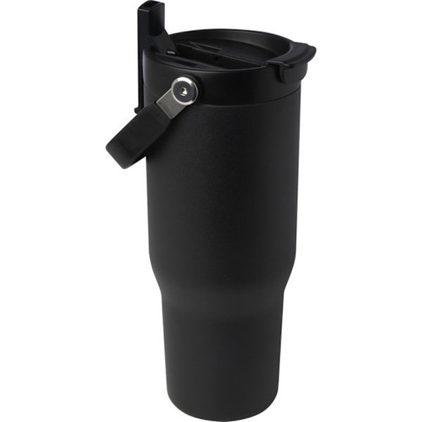 Bronx Dubbelfunktionslock Återvunnet Rostfritt Stål Isolerad 900ml Solid Black One Size