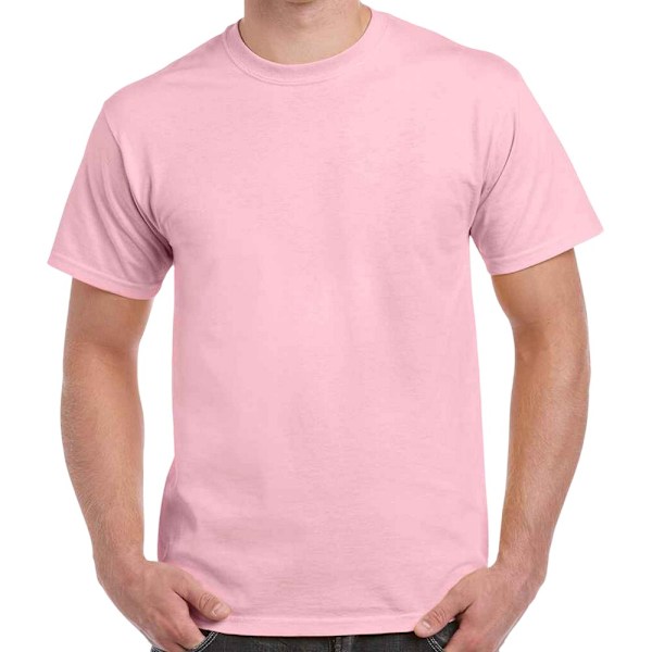 Gildan Unisex T-shirt i tung bomull för vuxna, L, ljusrosa Light Pink L