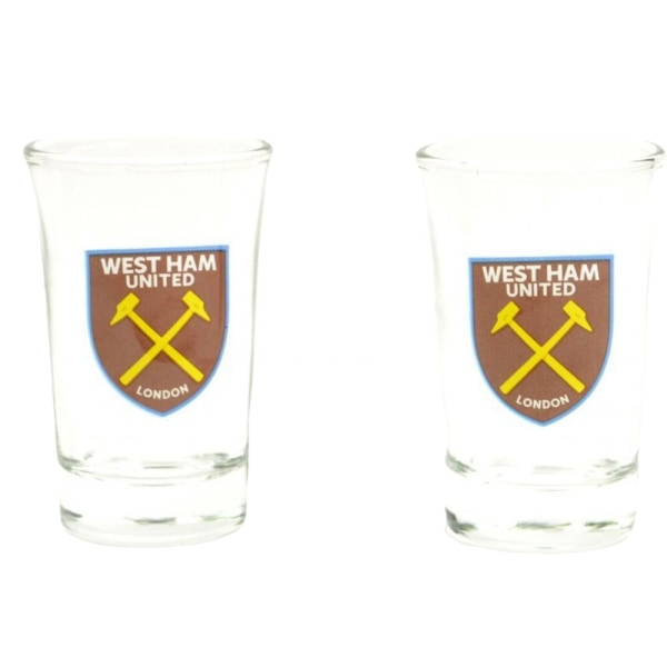 West Ham United FC Shot Set (Pack med 2) One Size Clear/Ma Clear/Maroon One Size