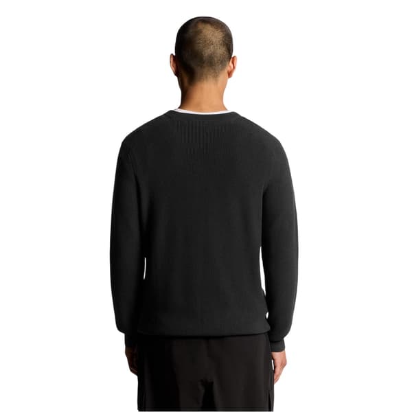 Lyle & Scott Herr Ribbad Raglan Tröja L Black Ice Black Ice L