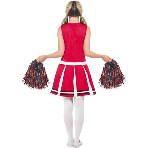 Smiffys Dam/Dam Cheerleader Kostym S Röd/Vit Red/White S